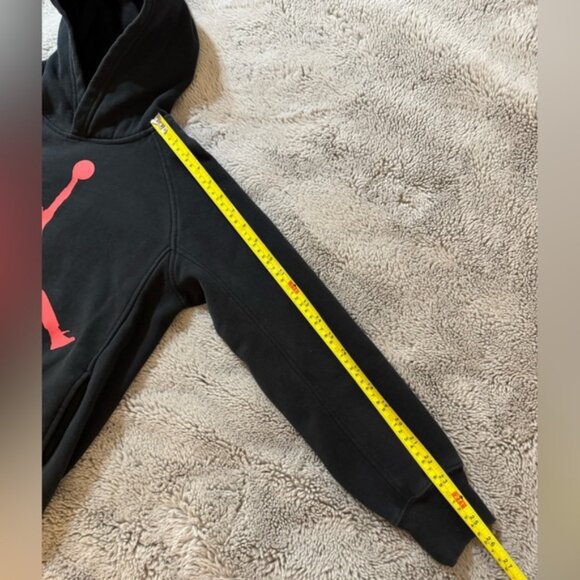 Nike Jordan Black Red Hooded Sweatshirt Hoodie Activewear Sweats Youth Boy Large - Picture 4 of 9